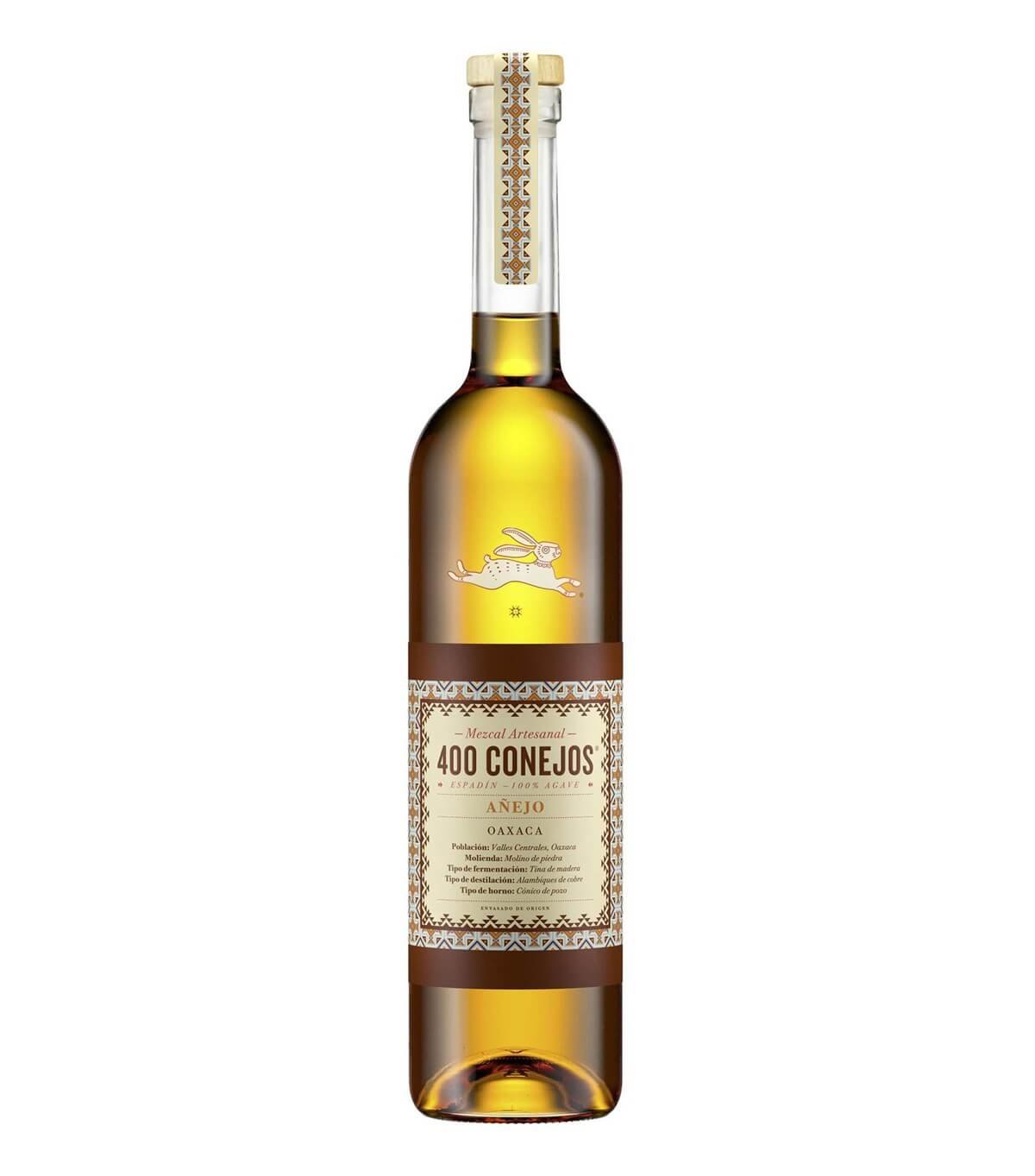 Botella de mezcal 400 conejos añejo