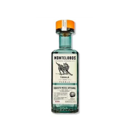 Botella de mezcal montelobos Tobala